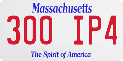 MA license plate 300IP4