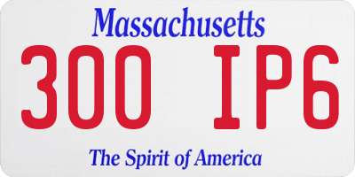 MA license plate 300IP6