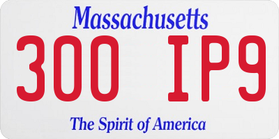 MA license plate 300IP9