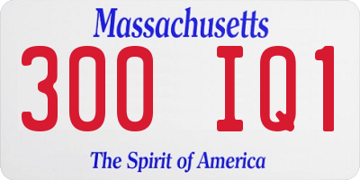 MA license plate 300IQ1