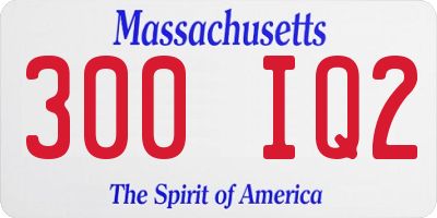 MA license plate 300IQ2