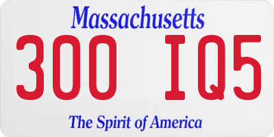 MA license plate 300IQ5