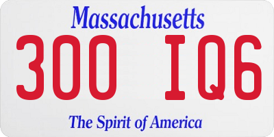MA license plate 300IQ6