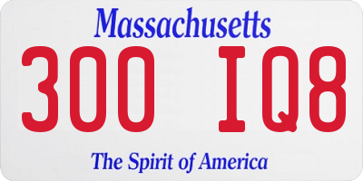 MA license plate 300IQ8