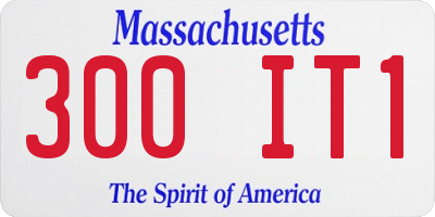 MA license plate 300IT1