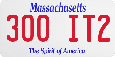 MA license plate 300IT2