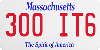 MA license plate 300IT6