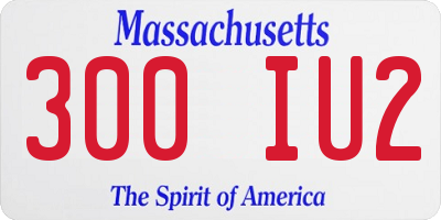 MA license plate 300IU2