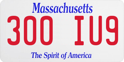 MA license plate 300IU9