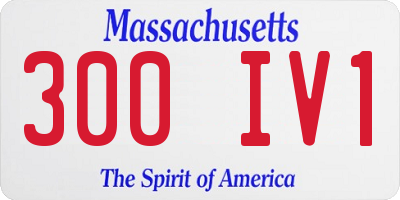 MA license plate 300IV1