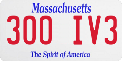 MA license plate 300IV3