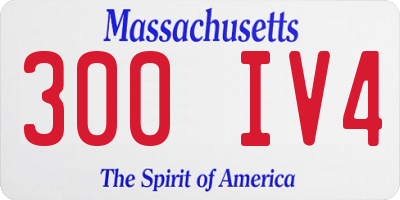 MA license plate 300IV4