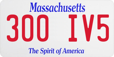 MA license plate 300IV5