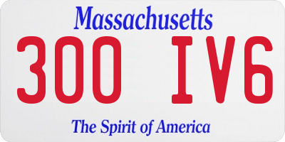 MA license plate 300IV6