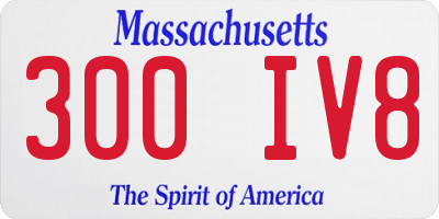 MA license plate 300IV8