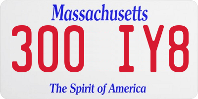 MA license plate 300IY8