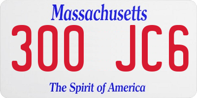 MA license plate 300JC6