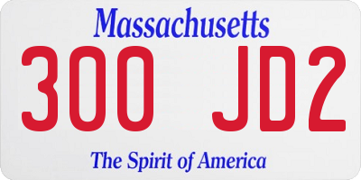 MA license plate 300JD2