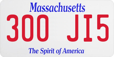 MA license plate 300JI5
