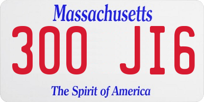 MA license plate 300JI6