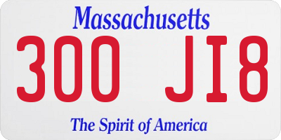 MA license plate 300JI8
