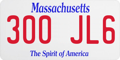MA license plate 300JL6