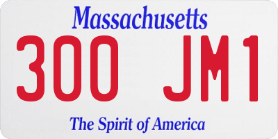 MA license plate 300JM1