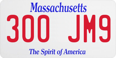 MA license plate 300JM9