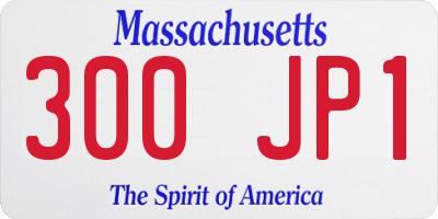 MA license plate 300JP1