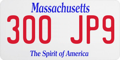 MA license plate 300JP9
