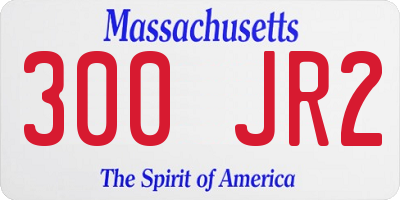 MA license plate 300JR2