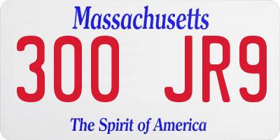 MA license plate 300JR9