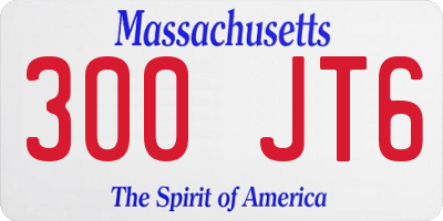 MA license plate 300JT6