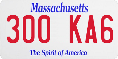 MA license plate 300KA6