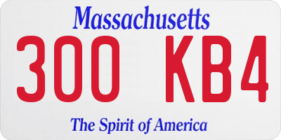 MA license plate 300KB4