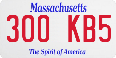 MA license plate 300KB5
