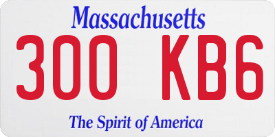 MA license plate 300KB6