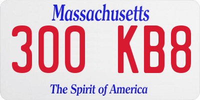 MA license plate 300KB8
