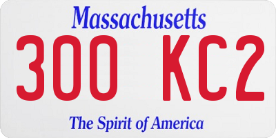 MA license plate 300KC2