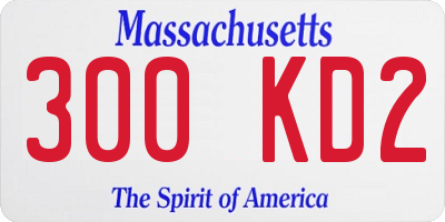 MA license plate 300KD2