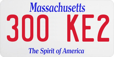 MA license plate 300KE2