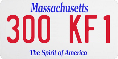 MA license plate 300KF1