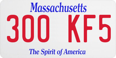 MA license plate 300KF5