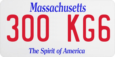 MA license plate 300KG6