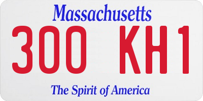 MA license plate 300KH1