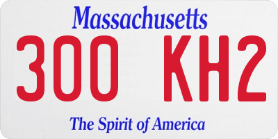 MA license plate 300KH2