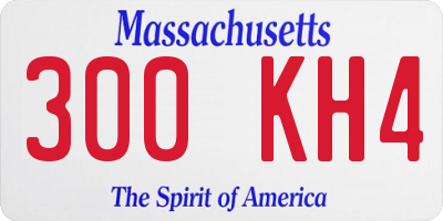 MA license plate 300KH4