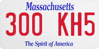 MA license plate 300KH5