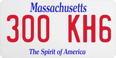 MA license plate 300KH6