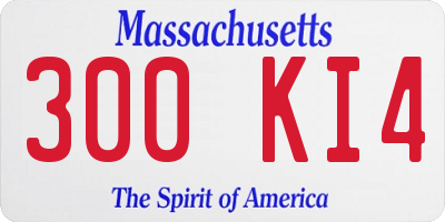 MA license plate 300KI4